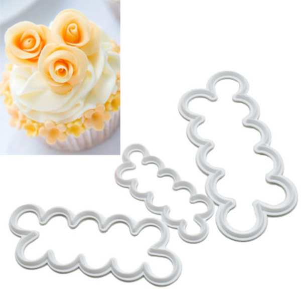 Rose Cutter Fondant, Blomster Cookie Cutter, Kageform Bageform
