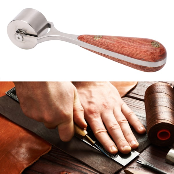 Lädervals med hög hårdhet och slitstyrka Läderpresskantvals DIY Läderverktyg med stockhandtag