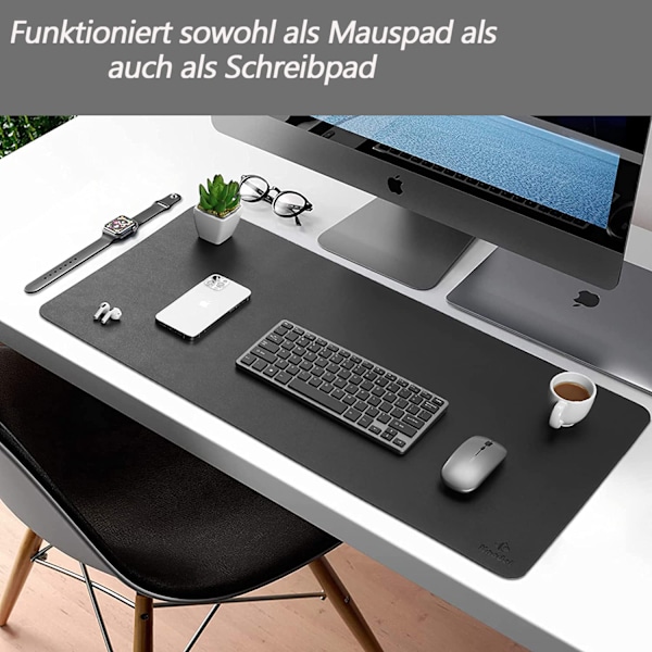 Gaming Musmatta för Utökade Arbetsytor, Slät Yta för Snabba Rörelser med Hög Precisionskontroll, Premium Polyuretanlädermaterial för