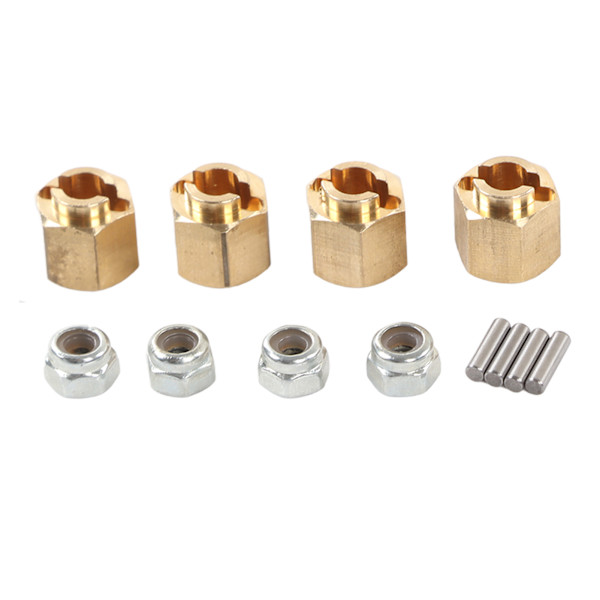 RC Front Rear Drive Shaft Replacement Steel RC CVD Axle med 8mm Messing Adapter for Traxxas 1/18 Bil Sølv