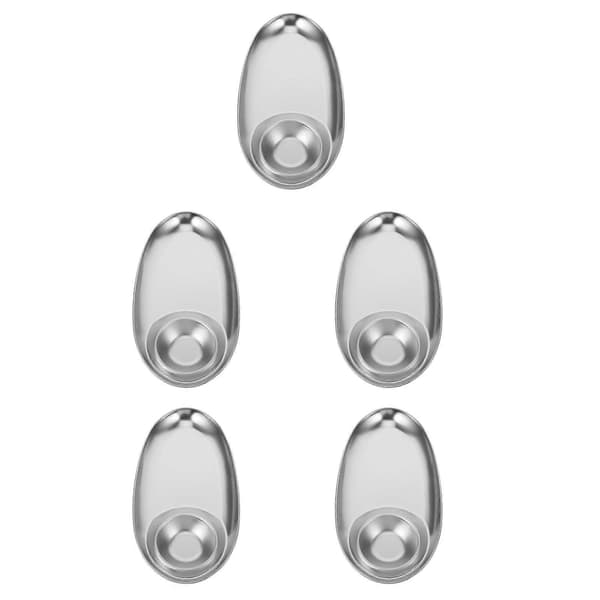 Serveringsfat i rostfritt stål, silver, 5-pack med fack