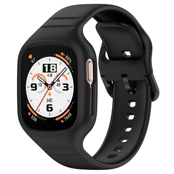 Integroitu silikoniranneke Honor Watch 4 -kellolle Black