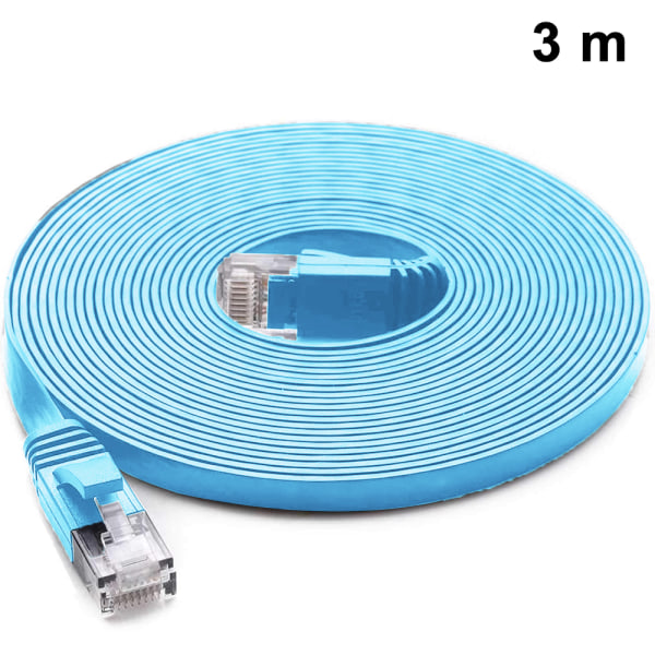 Cat6 Flat Shielded RJ45 Ethernet Patch Network Cable Plated