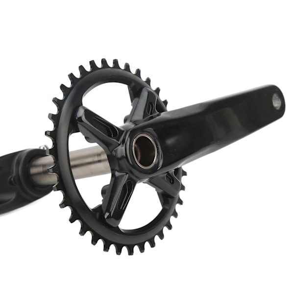Mountainbike Krank 170mm Hul Integreret Krankarm Sæt med Bundbeslag 36T Bredt Smalt Tand Enkelt Klinge Sort