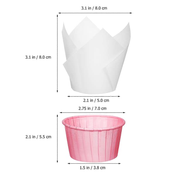 Cupcakeformar bakformar i papper 200 st blandade färger säkra för hemmabagare bröllop och evenemang