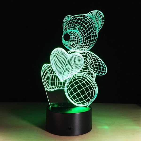 3D Illusion Lamps LED Touch Switch Nattlampa För Heminredning