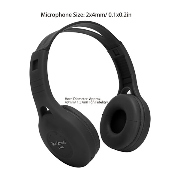 G58 Hovedmonteret Bluetooth-headset Bluetooth 5.0 Stereo Bluetooth-headset til sportsbrug (sort)