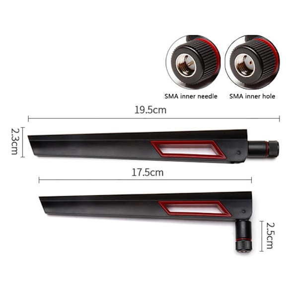 2 stk. trådløs routerantenne til ASUS AC68U AC88U, interface