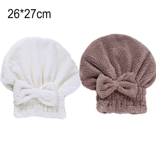 Hårhandduk Vattenabsorberande Hår Turban Rosett Mjuk Huvudduk