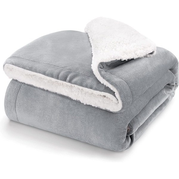 Mysig Täcke, Vändbar Sherpa Pläd Erbjuder Supermjuk Flanellfleece, Idealisk För Inomhus- Och Utomhusäventyr, Lättskött, Förbättrad