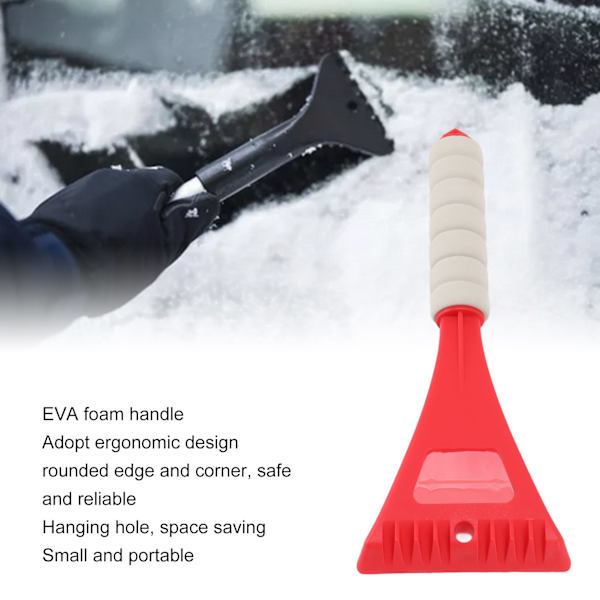 Auton tuulilasin lapio EVA ergonominen kahva pyöristetty kulma turvallinen kannettava auton jääraappa ajoneuvoon ulkoilma lumi punainen