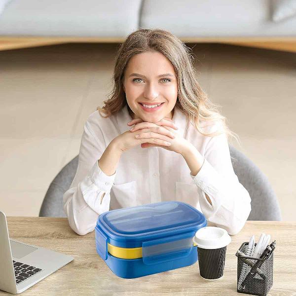 Bento-boks, matboks for voksne, rustfritt stål, for jobb skole