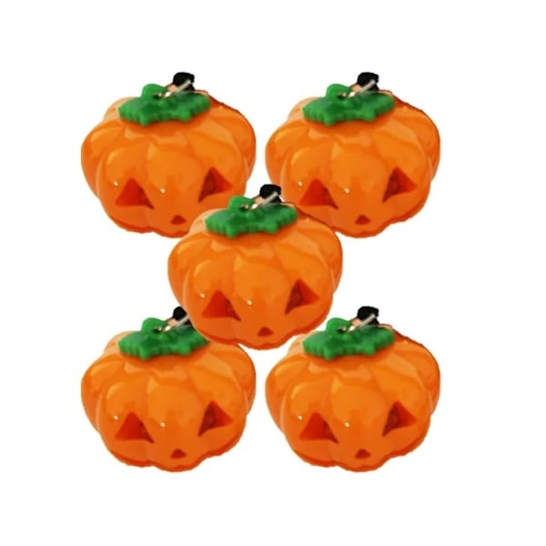 Klassisk Mini Pumpa Godisbox, Fyllbar Godisbehållare för Halloweenfestdekoration, Tålig Plast med LED-lampor