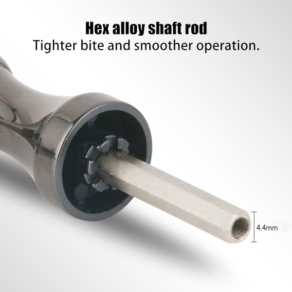 Fiskehjul Rocker Arm Aluminiumlegering Glat Overflade Fiske Spinninghjul Håndtag Kuglegreb til Fiskeudstyr Hex Skaft Stang S