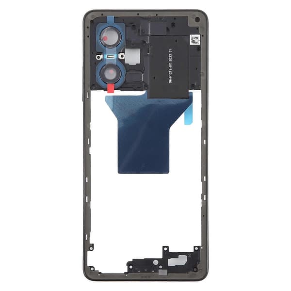 Original midtre ramme for Xiaomi Redmi Note 12 Pro 5G Black