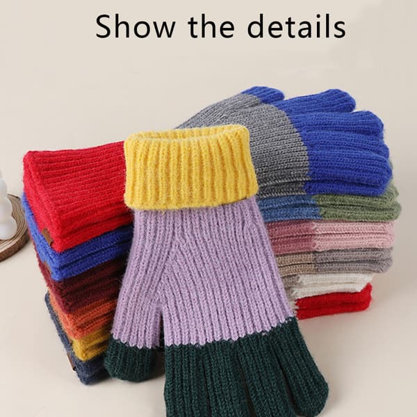 Handskar, Touchscreen Varm Termisk Fleece Stickade Handskar