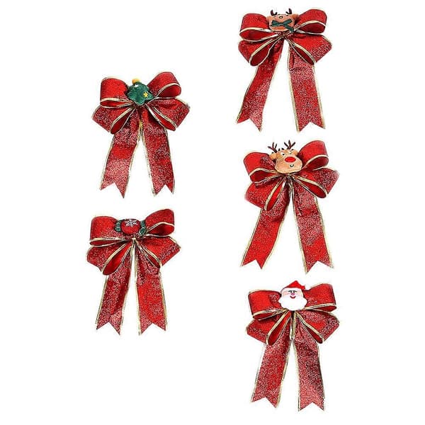 Julkransdekoration rosett julrosett för dekoration 10 st röda rosetter