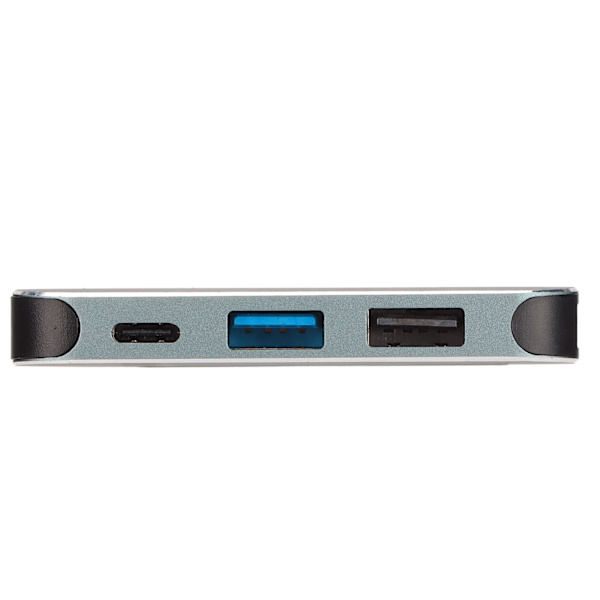 Tyyppi C -keskitin PD-latausportti 5-in-1 Hot Plug -toiminto Hopea alumiiniseos USB C -keskitin moniporttisovitin tablettia varten