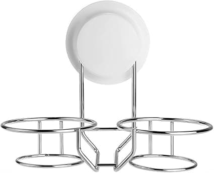 PP+ABS+RUSTFRITT STÅL 200Cu3 Veggmontert Holder 2 Kopp Tannbørste