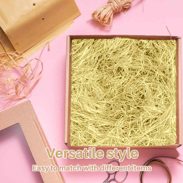 Strimlet papirfyllmateriale for pakker for gaveesker, kartonger