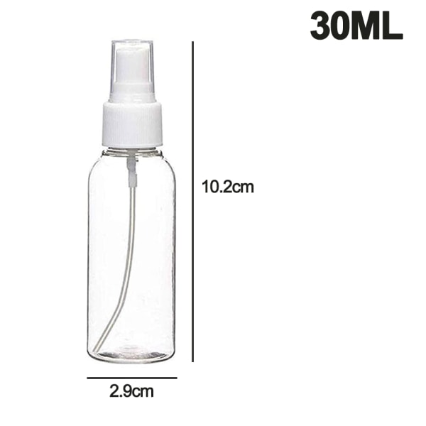 Sprayflaske, gennemsigtig lufttåge plast mini rejseflaske se