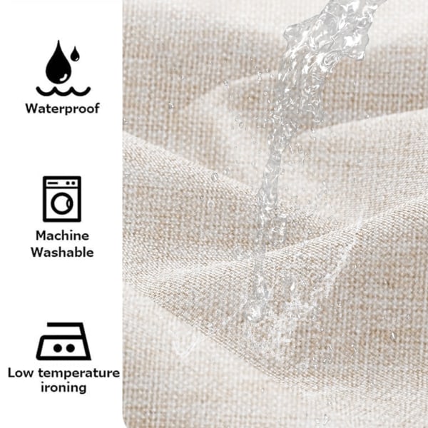 Perforeringsfrit hængende gardin og imiteret linned polyester