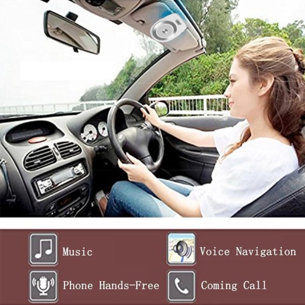 Bluetooth håndfri højttalertelefon til mobiltelefon, trådløs bil