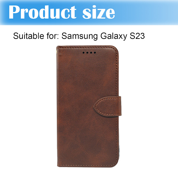 Opgrader til Samsung Galaxy S23 - Læder Etui! Brun