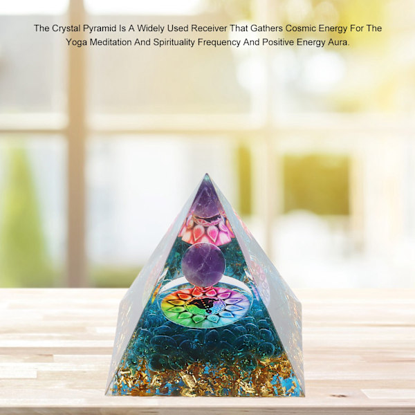 Positiivisen energian kidepyramidi Kristalli epoksi Healing Crystal Pyramids meditaatioon Onnekas sisustus