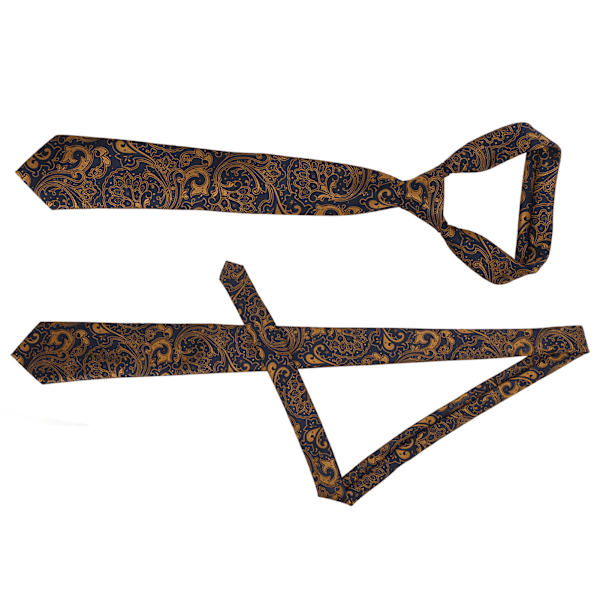 Herreslipssett Klassisk mønster Business Casual Slips Halsslips Bryllupsfest Bursdagsslips Gaveeske Sett