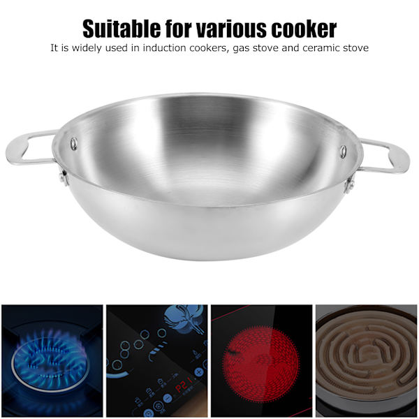 Rostfritt stål gryta NonStick gryta kök köksredskap för matlagning Hotpot soppa hushållsartiklar