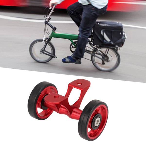 Cykelskærm Easywheel Mudguard Rollers Hjul Dobbelthjul til Brompton Foldecykel til DahonRød
