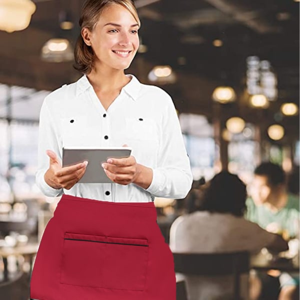 Enkelt förkläde för servitörer som arbetar på restauranger red