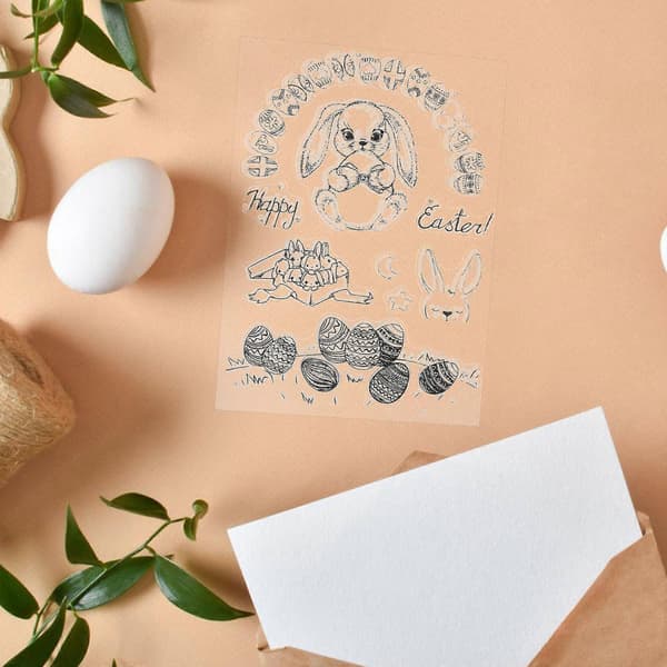 Gjennomsiktige silikonstempler for scrapbooking, 5 ark