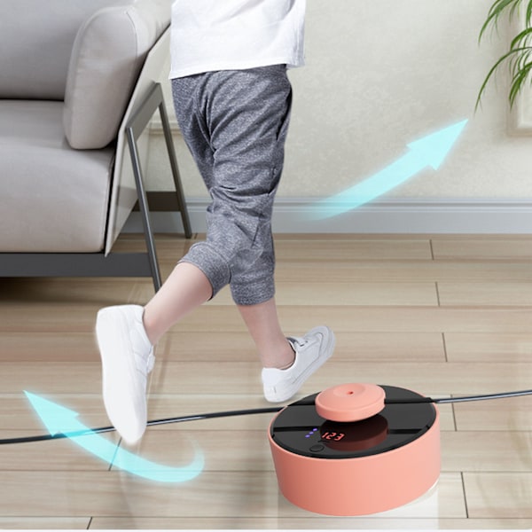 Hopprep Hoppmaskin Automatisk Stabil Batteridriven Fjärrkontroll Elektrisk Hopprep Maskin för Familj Kontor Utomhus Rosa 10 Lägen med Räknare