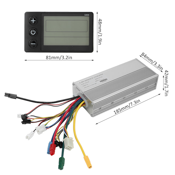 Elektrisk cykel konverteringskit 35A controller S866 LCD display panel sæt til mountainbike scooter 1500W motor