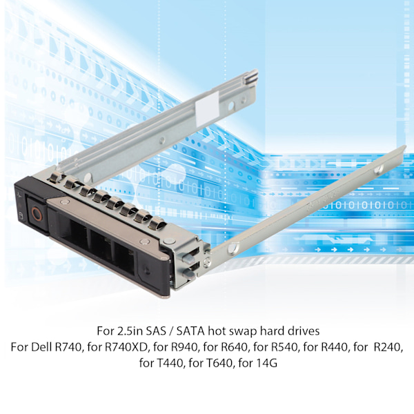 HDD-skuff SAS/SATA-grensesnitt 2,5 tommers metallmateriale sølv datamaskin harddisk skuff for Dell R740 for R740XD