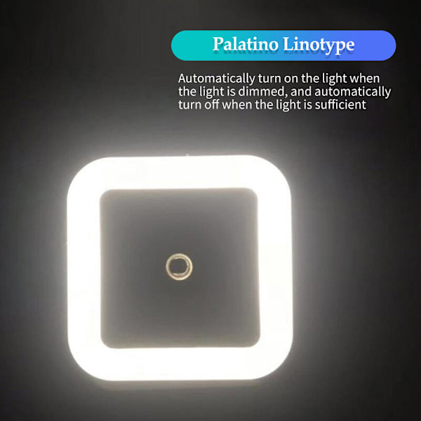 Plug-in Nattlampa för Säkert Hem, Intelligent Ljussensordesign Perfekt Mjukt Skimmer, Energieffektiv LED med Lång Livslängd för Sovrum, Kök,