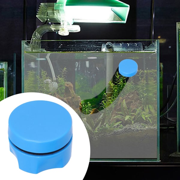 Mini Akvarie Magnetisk Rengøringsmiddel Akvarium Alger Fjernelse Rengøring Børste Glas Skrubber Blå