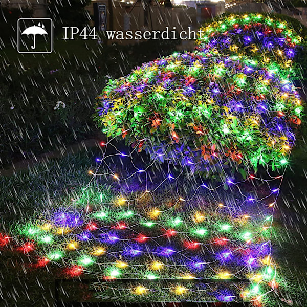 Fairy Ljusslinga, Soldriven Super Stark LED-belysning 8 Lägen Valbara, Inomhus Utomhus Dekoration för Jul, Bröllop, Fest