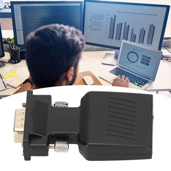 HD Multimedia Interface-hona till VGA-hane-adapter 1080P HD-konverteradapter för PC-bärbar dator