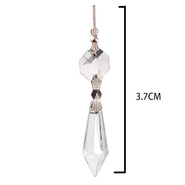 Lysekrone Icicle Krystal U-Drop Prismer til Bryllup, 37mm