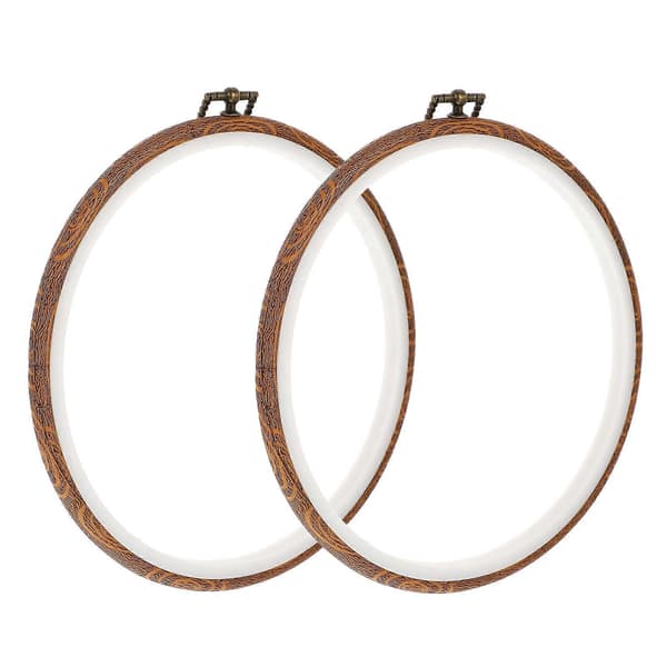 Broderitillbehör: Broderiram i imiterat trä för quiltning, 2-pack
