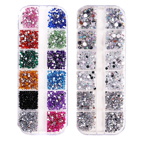 Nagelkonst Strass Nagelkonst Strass 2 Lådor Flat Back