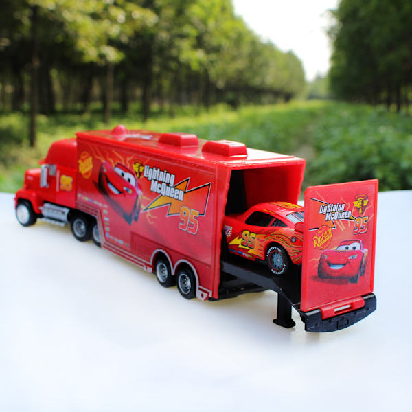 Biler Container Truck McQueen Racing King Legetøj i Metal til Børn