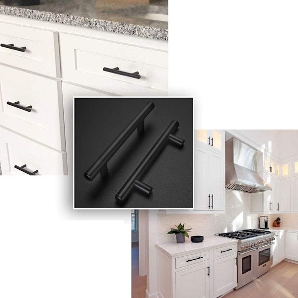 Møbelhåndtak stang håndtak, rustfritt stål, kjøkkenhåndtak, hullavstand 160mm, 5 stk