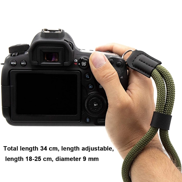 Handrem för kamera, Paracord-snodd handledsrem, Bär på handleden