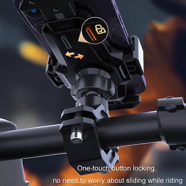 Automatisk låsbar mobilhållare för cykel Handlebars