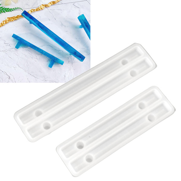 2pcs Silicone Tray Handle Molds DIY Tray Handle Mould for Serving Board Agate Platter Jewelry Tray Cabinet Cupboard