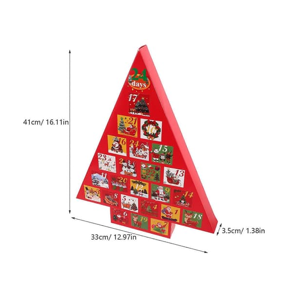 DIY Julekalender-eske for 24 dagers nedtelling Red 41.00X33.00X3.50CM